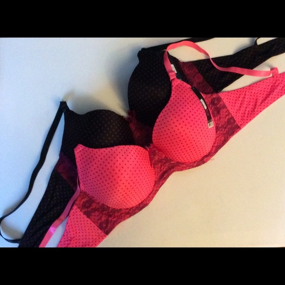 2 Ladies Polkadot Underwire Bra’s Lace Detail NWT - Picture 5 of 5